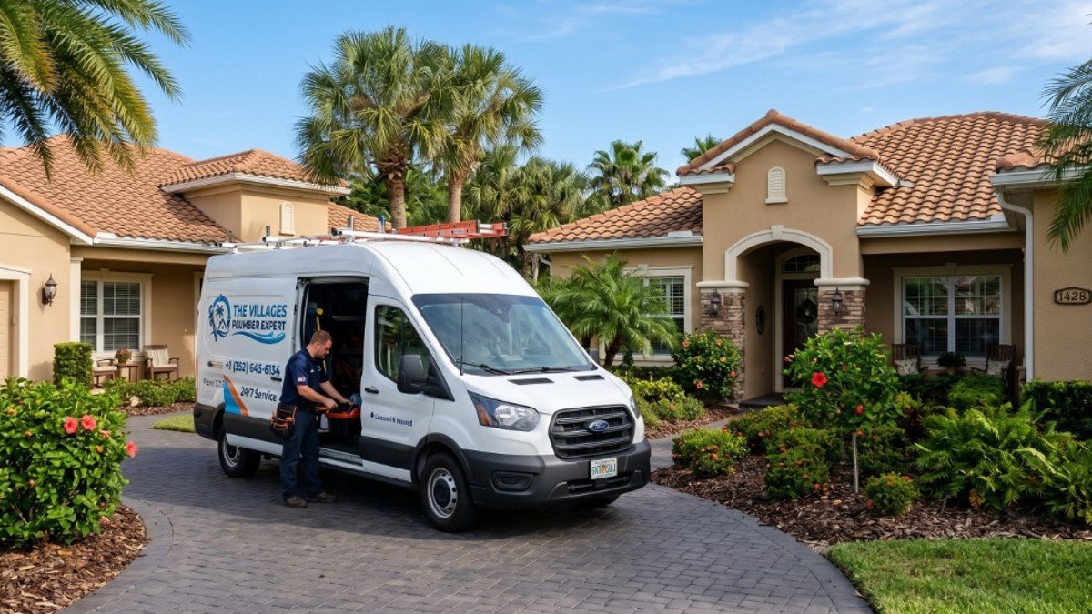 The Villages Plumber Expert service vehicle in Anthony, FL